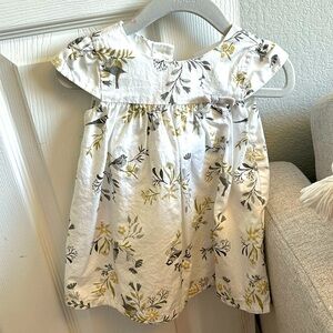 Beautiful Carter’s white dress with gold and silver detailing